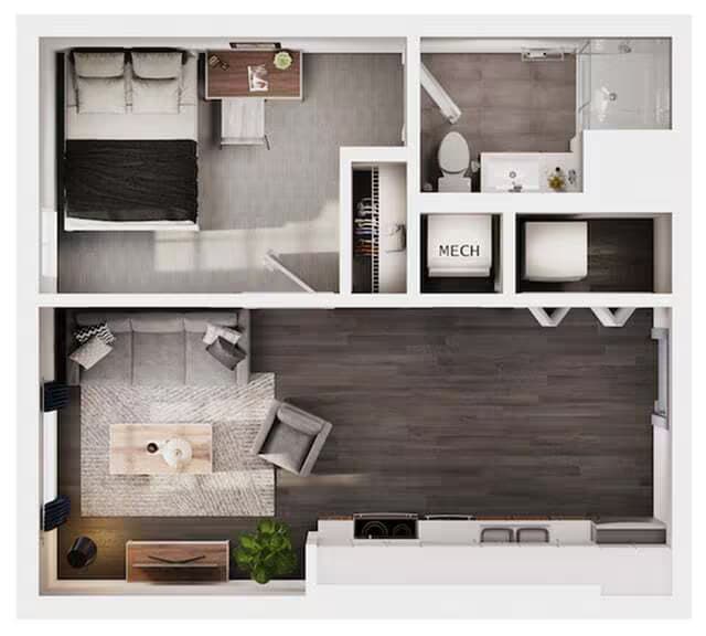 1x1 Acacia Private floor plan