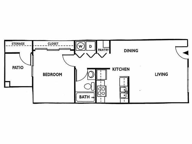 1 Bedroom 171099A floor plan