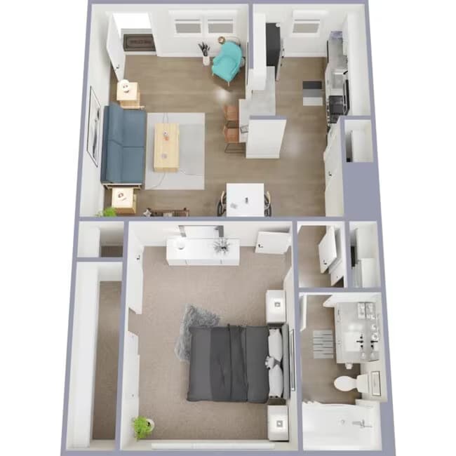 1 Bed • 1 Bath B204 floor plan