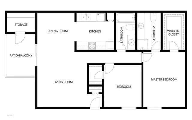 2 Beds • 2 Bath 135 floor plan