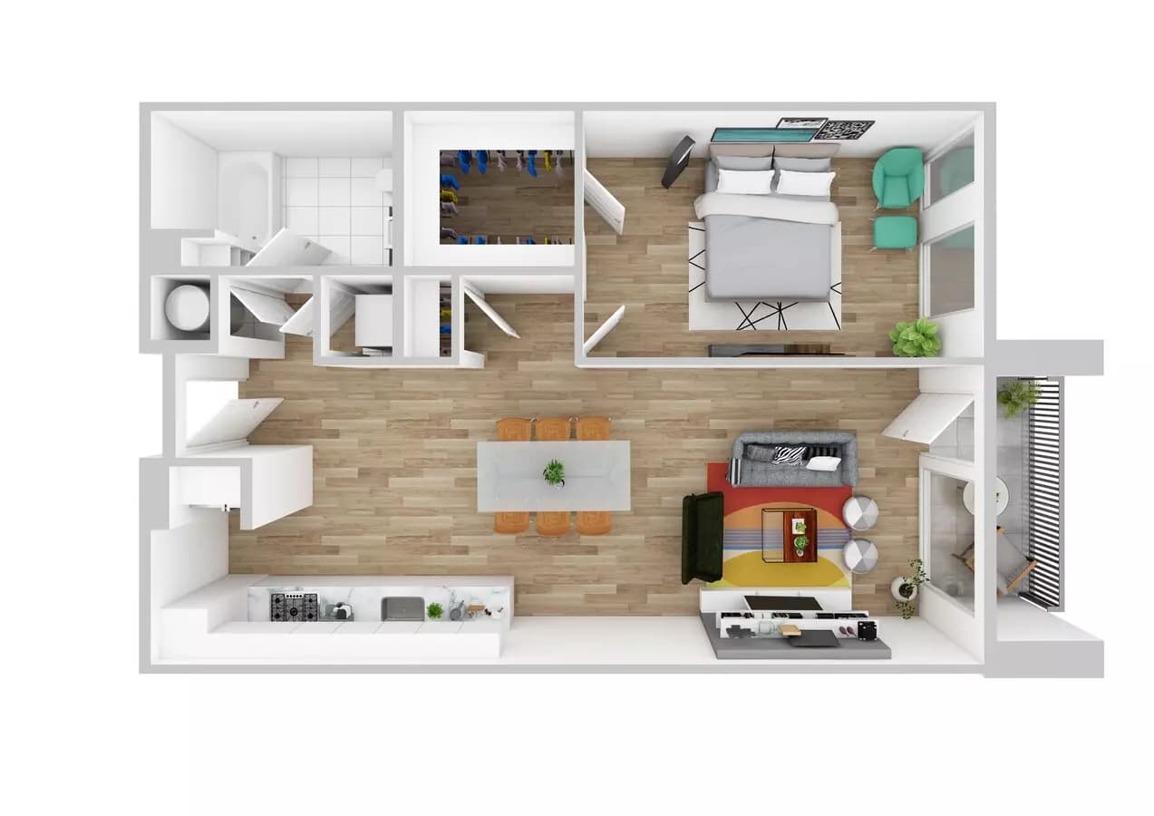 One Bedroom 4054 floor plan