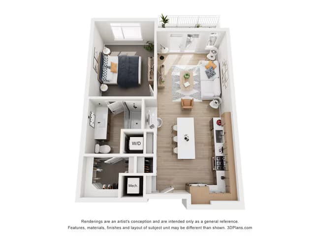1 Bed • 1 Bath 4006 floor plan