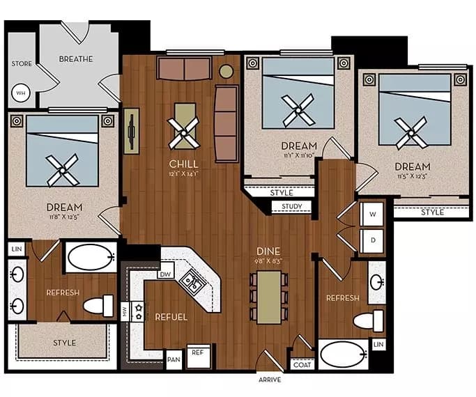 C1 E3001 floor plan