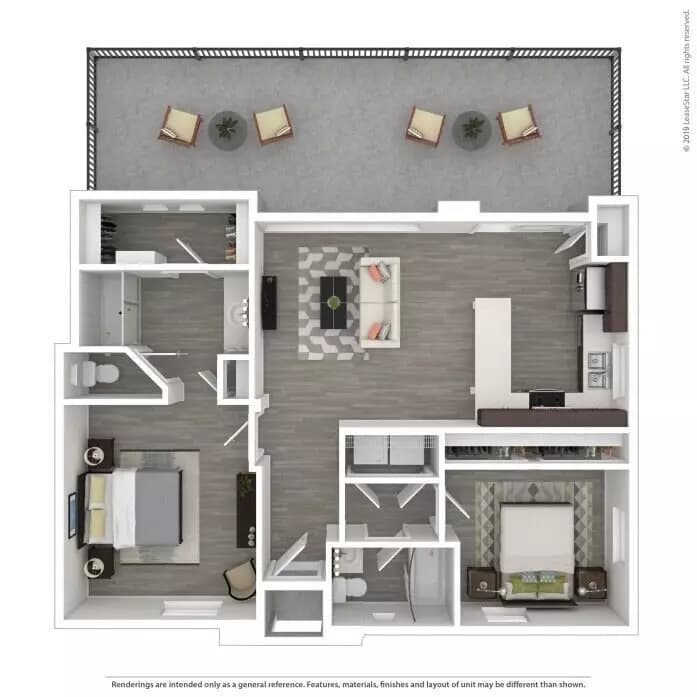 2x2 146 floor plan