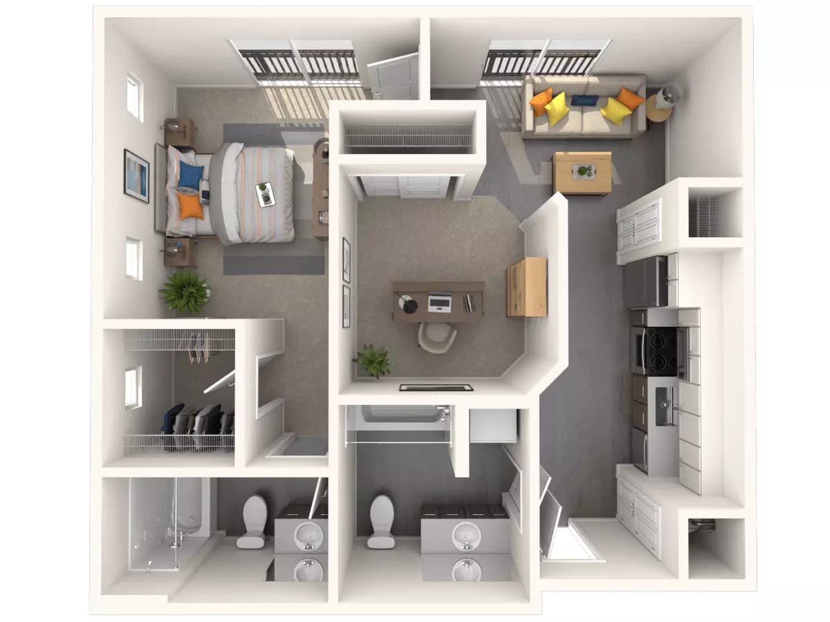 B1 - Large One Bedroom + Den 4035 floor plan