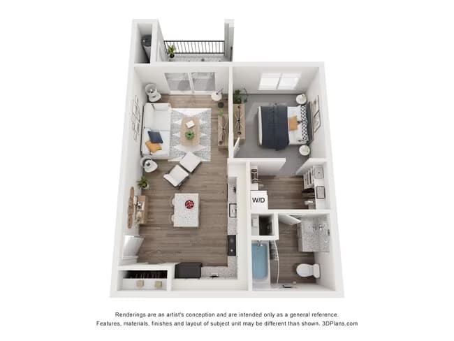 1 Bedroom A1 J302 floor plan