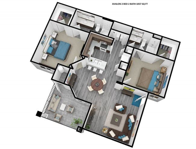 Zinc 2x2 U-21208 floor plan