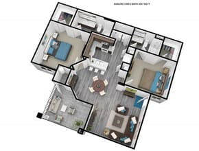 Zinc 2x2 U-21205 floor plan