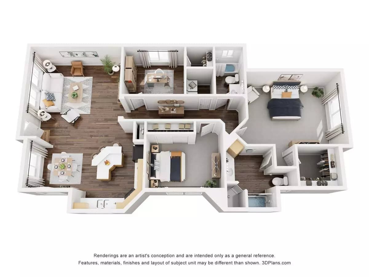 3x2 floor plan