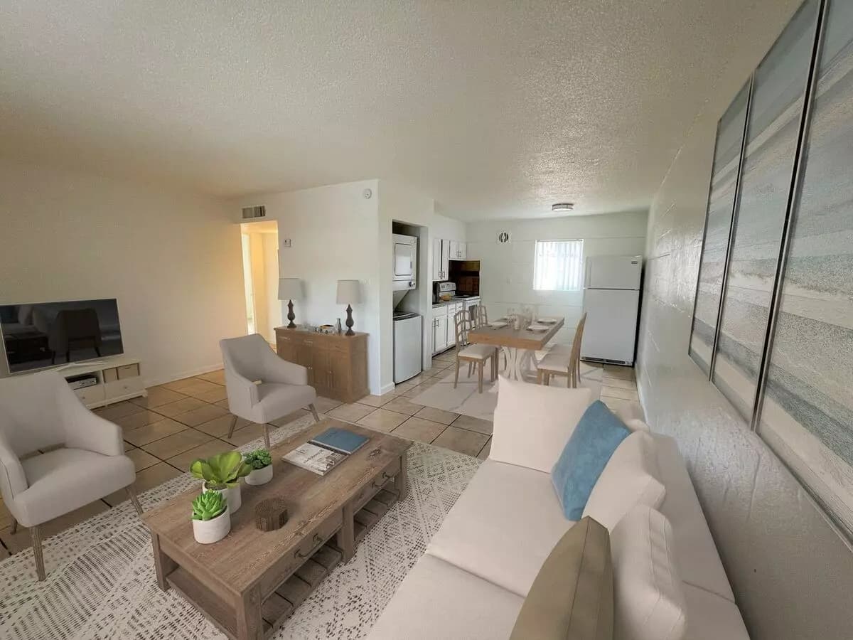 2BR/1BA floor plan