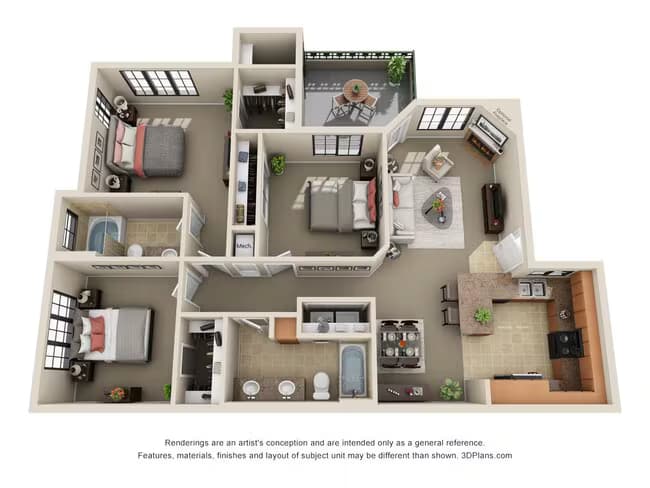 3 Beds • 2 Bath 2148 floor plan