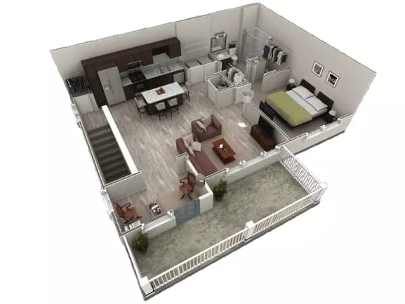 1 BR Grand Overlook 2039 floor plan