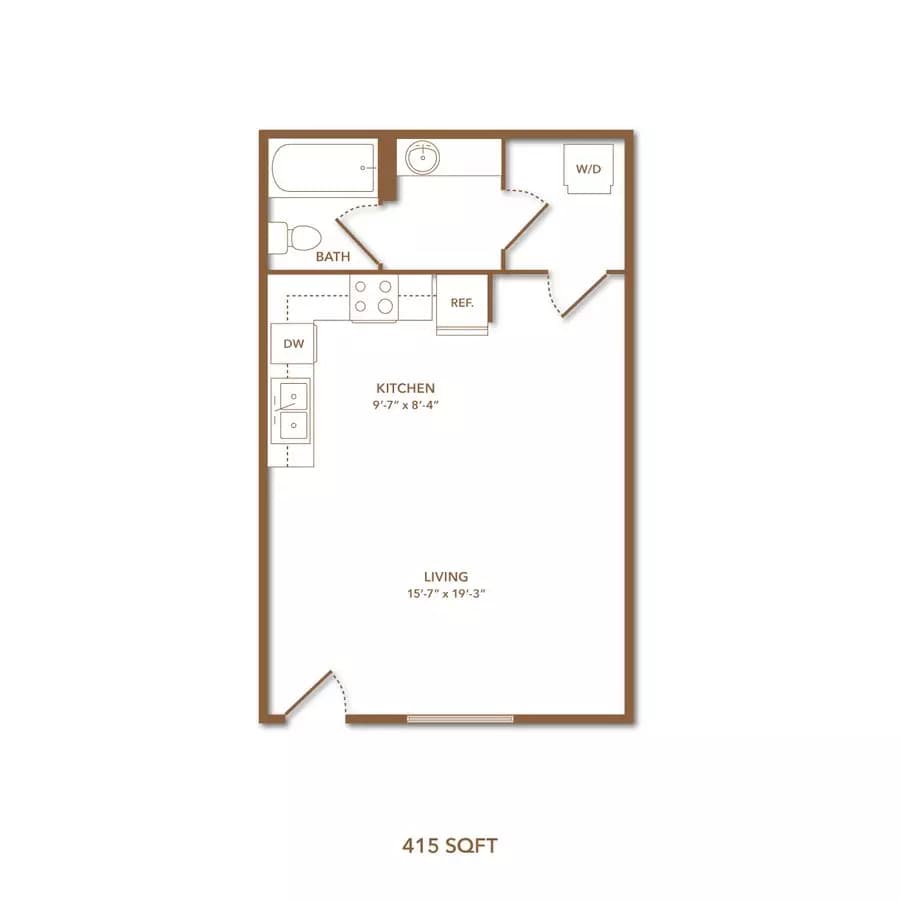 Studio 2060 floor plan