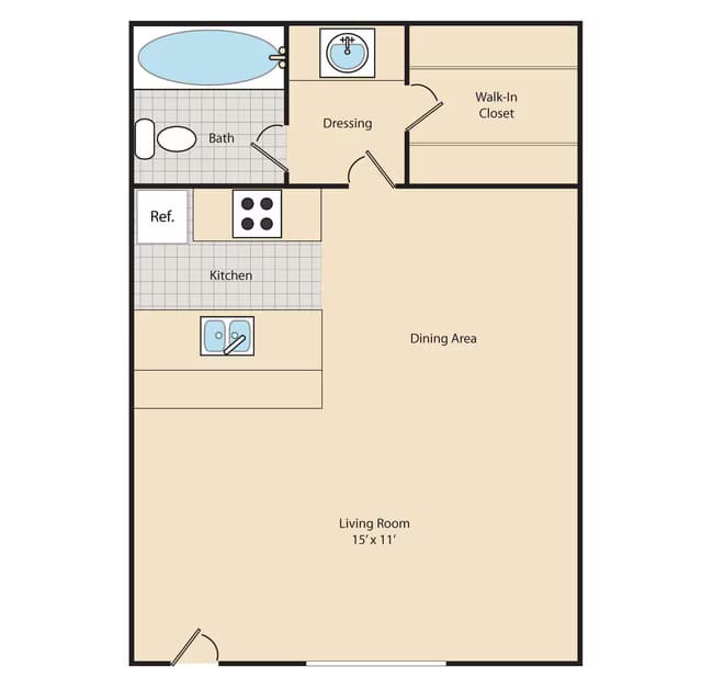 Studio 1112 floor plan