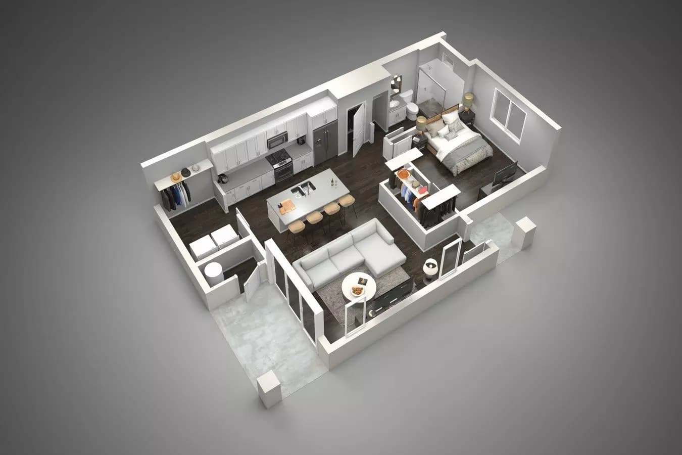 1 Bed/1 Bath M7 floor plan