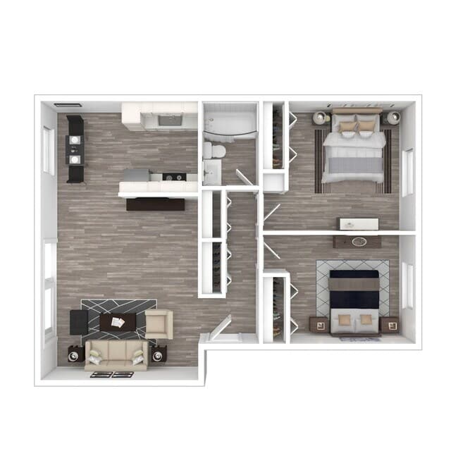 2 Bedroom F 203 floor plan