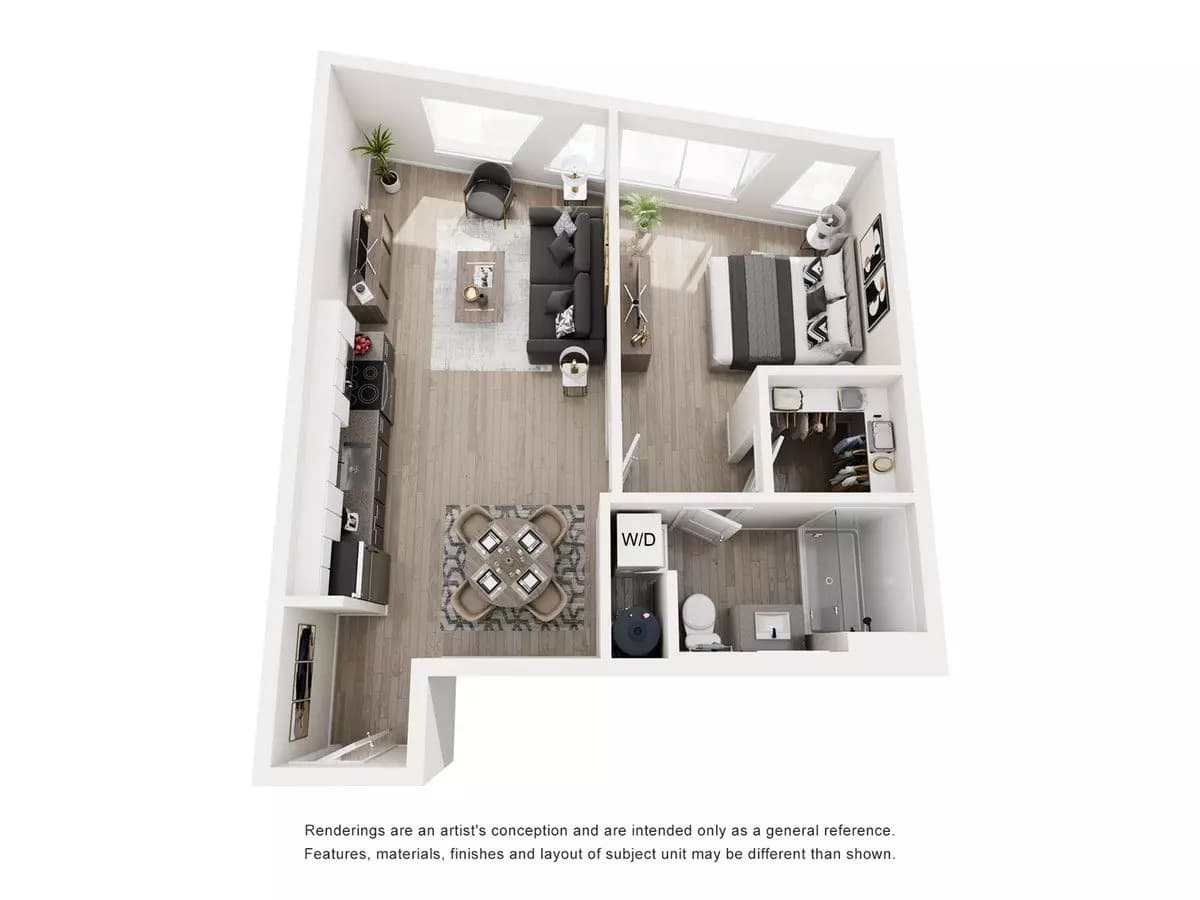 1 Bed • 1 Bath 207 floor plan