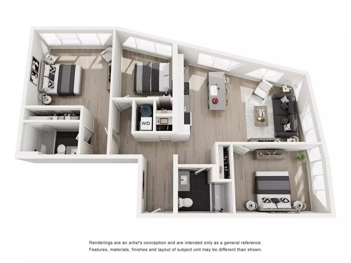 3 Beds • 2 Bath 506 floor plan