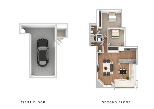 2 Beds • 5 Bath 229 floor plan