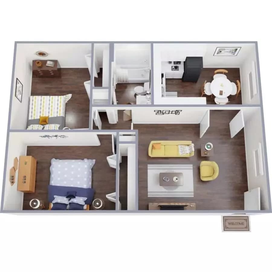 B1 2x1- Gold 4307-01 floor plan