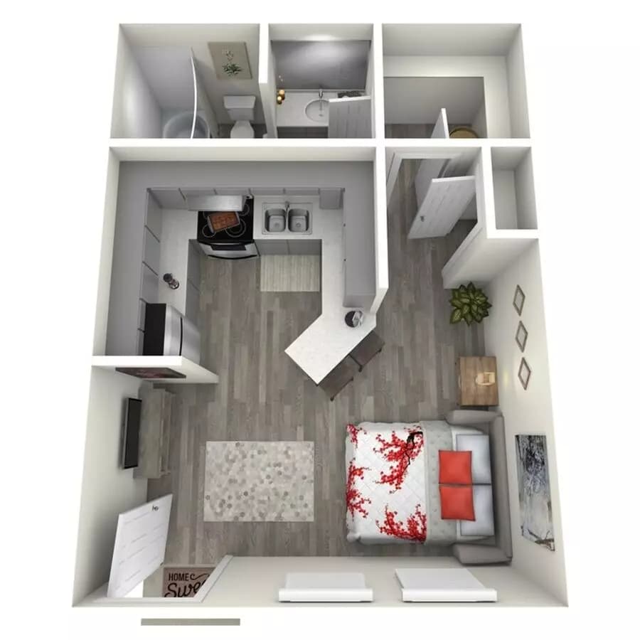 Small Studio C211 floor plan