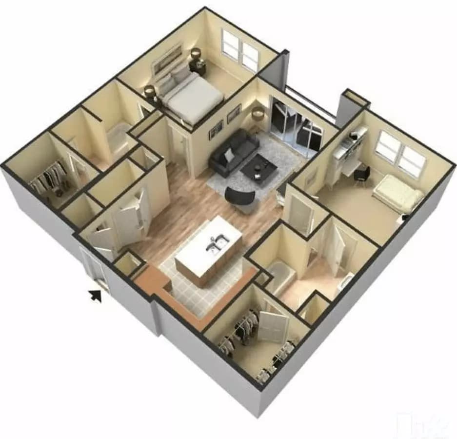 Unit 2039 2039 floor plan
