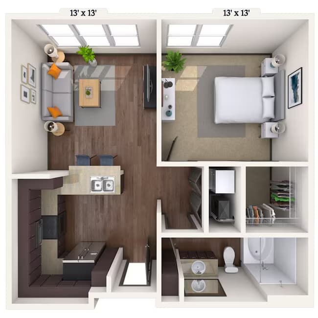 Studio • 1 Bath 4037 floor plan