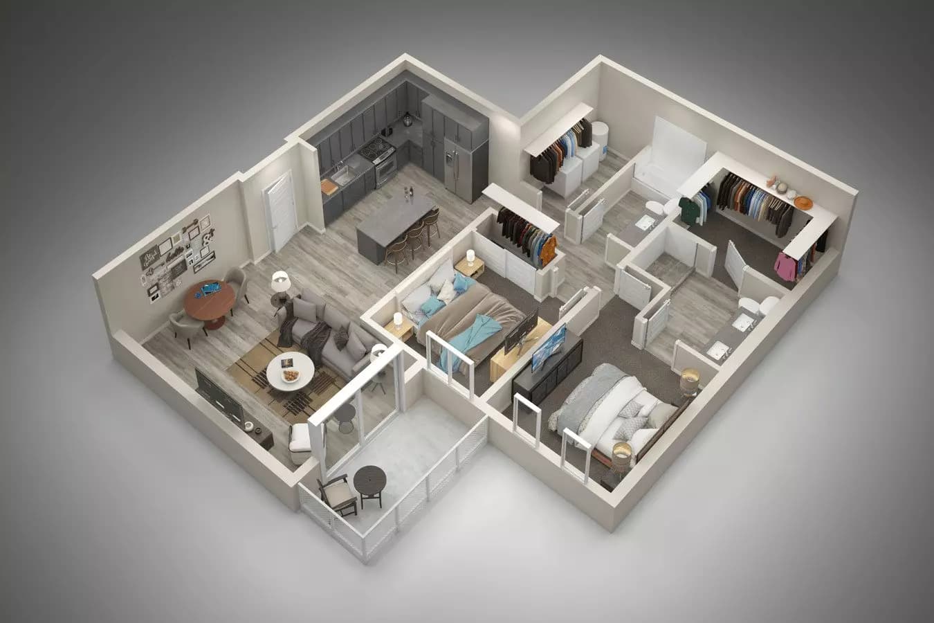 2 Bed/2 Bath 5056 floor plan