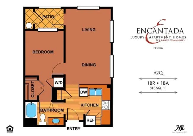 A2q | One Bedroom 2128 floor plan