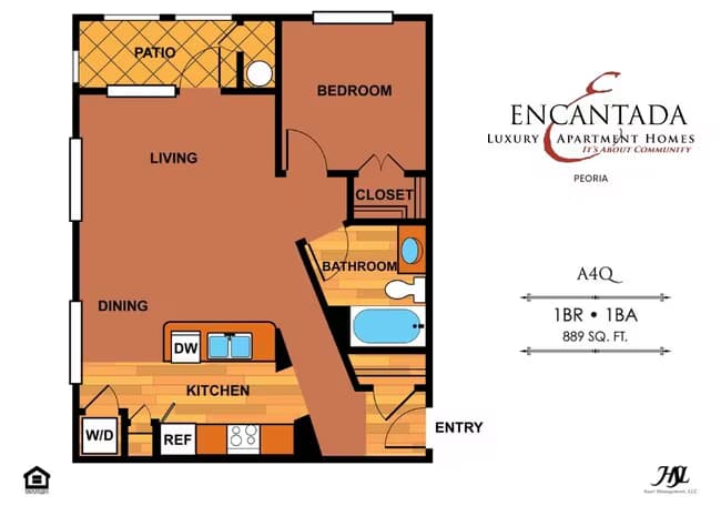 A4q | One Bedroom 3168 floor plan