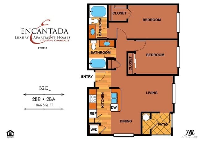 B2q | Two Bedroom 2152 floor plan
