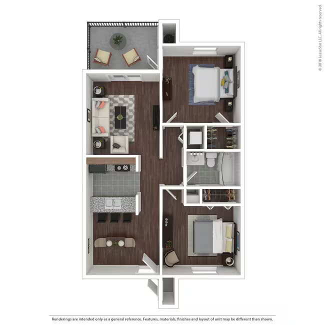 2 Beds • 2 Bath 2408 floor plan