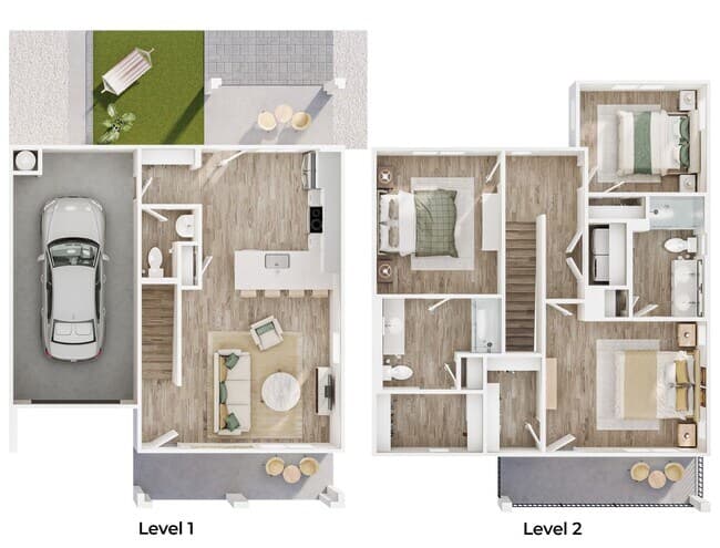 3 Beds • 2 Bath 182 floor plan