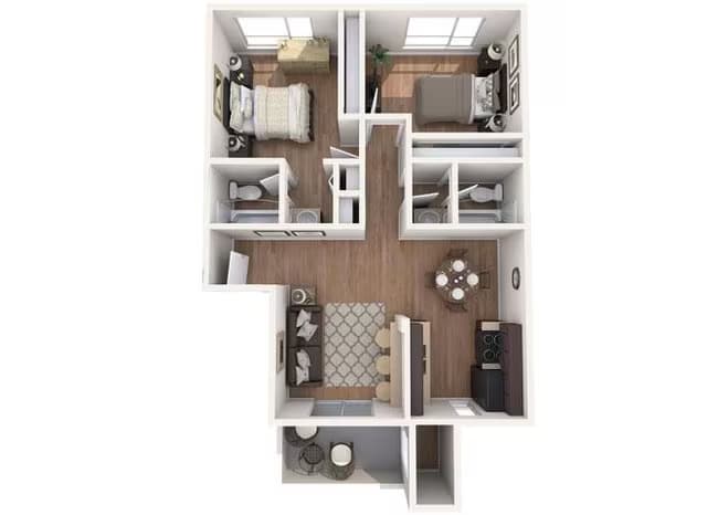 2 Beds • 2 Bath 253 floor plan