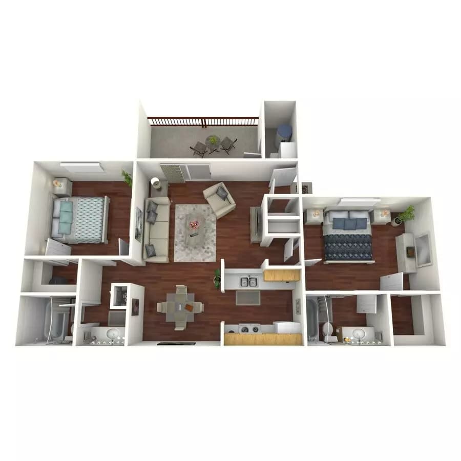 2x2 (First Floor) 108 floor plan