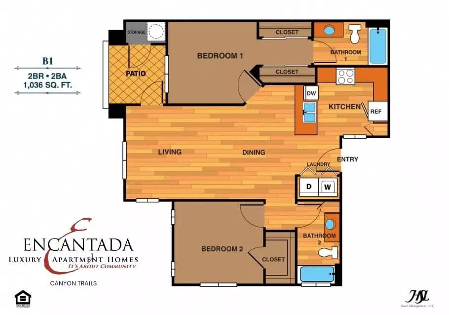 Unit 1040 2121 floor plan
