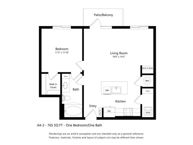 A4.2 - 1BR/1BA 2006 floor plan