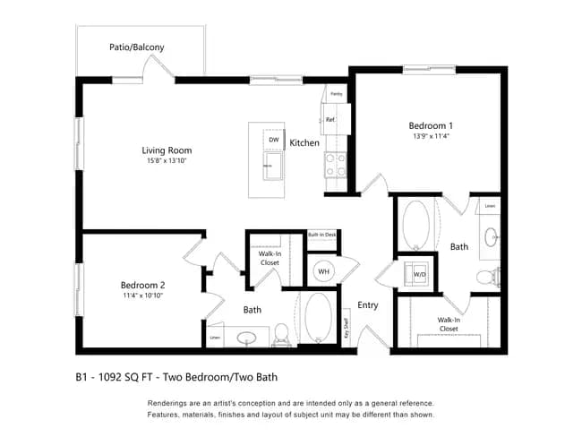 B1 - 2BR/2BA 3027 floor plan