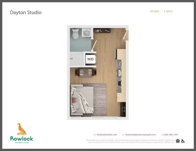 Dayton Studio 101 floor plan