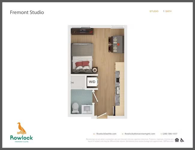 Fremont Studio 105 floor plan