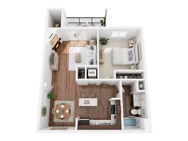PLAN B - ONE BEDROOM 07-304 floor plan