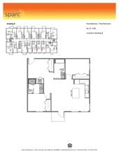 2x2 Building B & D B-917 floor plan