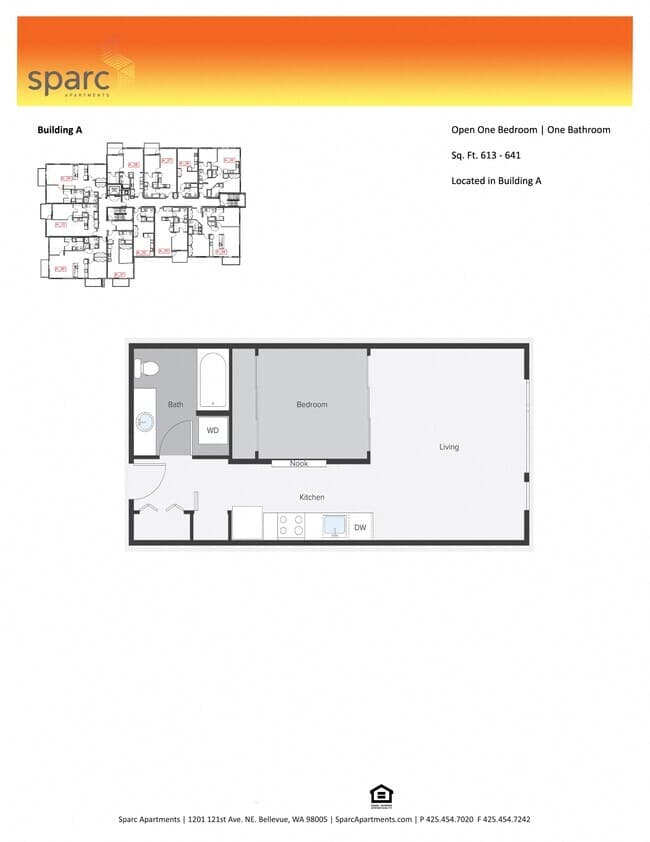 Open 1x1 Building A A-301 floor plan