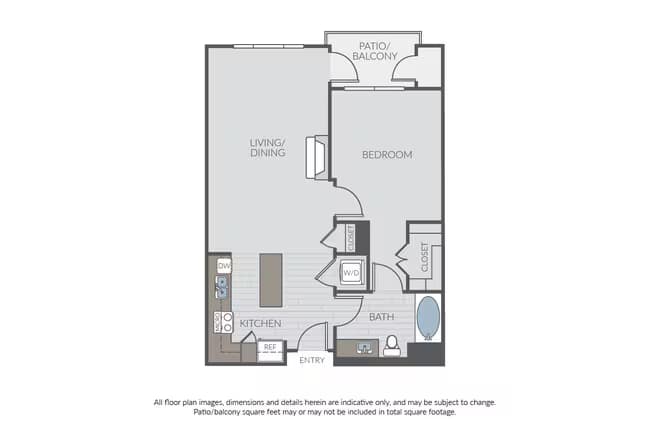 Plan 1B 1-213 floor plan