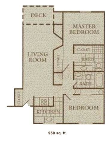2 Bedroom G103 floor plan