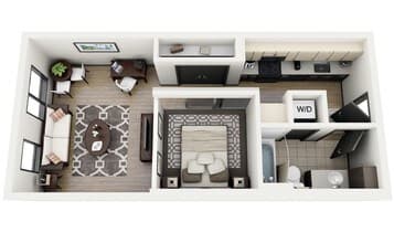 1x1 Open C 723 floor plan