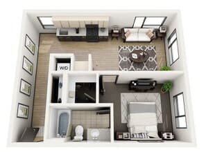 1x1 Plan B 606 floor plan