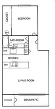 1 Bedroom 01 floor plan