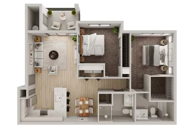 The Adams - Top / Bottom Corner Units 35-305 floor plan
