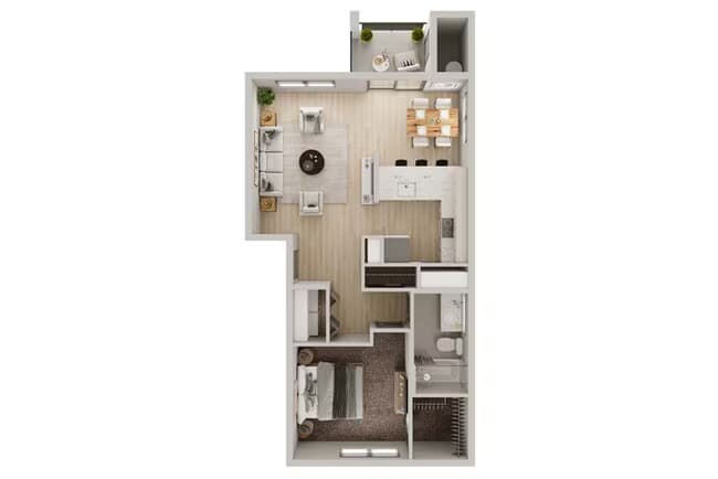The Baker - Middle Units 47-101 floor plan